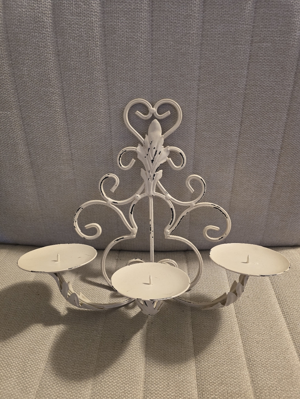 VINTAGE HEAVY IRON CANDLE HOLDER WALL SCONCE